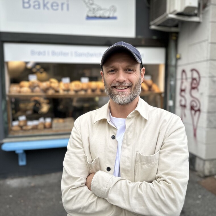 Regionleder Christoffer Nilsson i Kanelsnurren, som driver Mjøl, er imponert over mottakelsen på Carl Berners plass i Oslo.