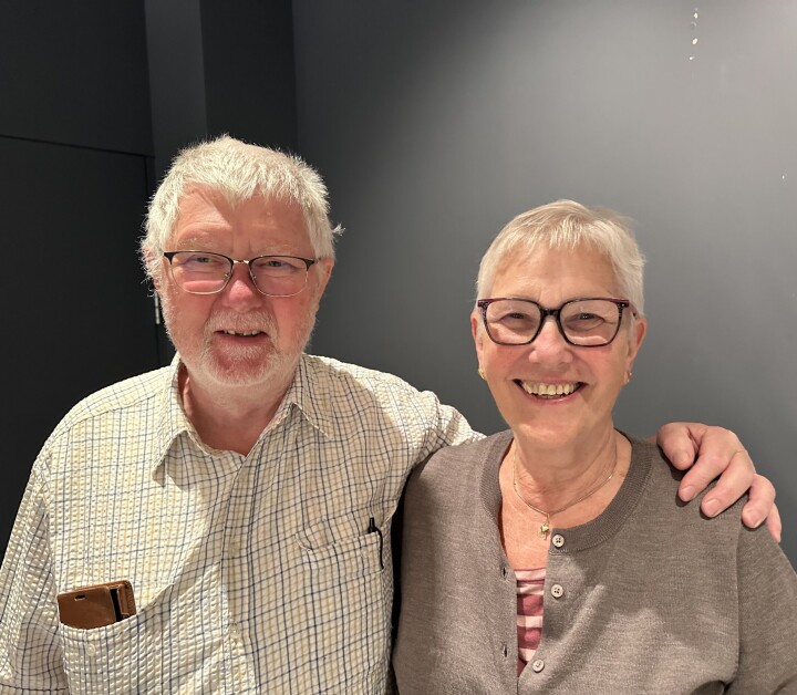 Jonna & Andreas Christensen blr pensjonister 1, januar 2026. Nå selger de bakerieiendommen i Sandnes sentrum.