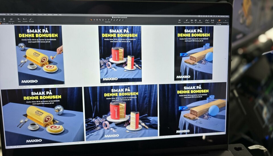 Kakene endte opp i en stor reklamekampanje for Maxbo.
