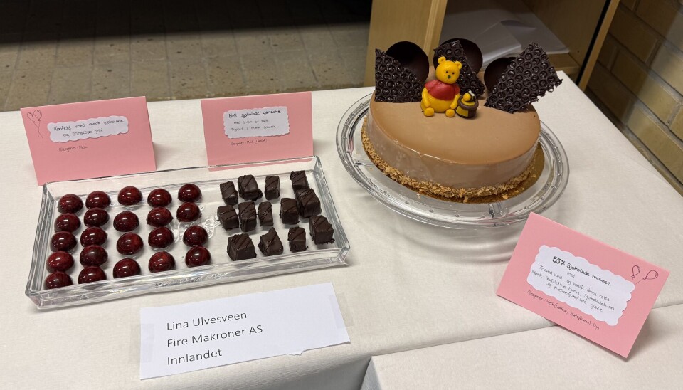 Lina Ulvesveen vant konditorkonkurransen med disse produktene. Oslo og Akerhus Cup 2025