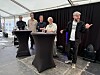 Birger Svihus (f.v.), Inge Lindseth, Simen Øian Gjermundsen, Torunn Nordbø og André Løvaas deltok i en paneldebatt om ultraprosessert mat under Idun idémesse fredag 18. september.