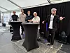 Birger Svihus (f.v.), Inge Lindseth, Simen Øian Gjermundsen, Torunn Nordbø og André Løvaas deltok i en paneldebatt om ultraprosessert mat under Idun idémesse fredag 18. september.